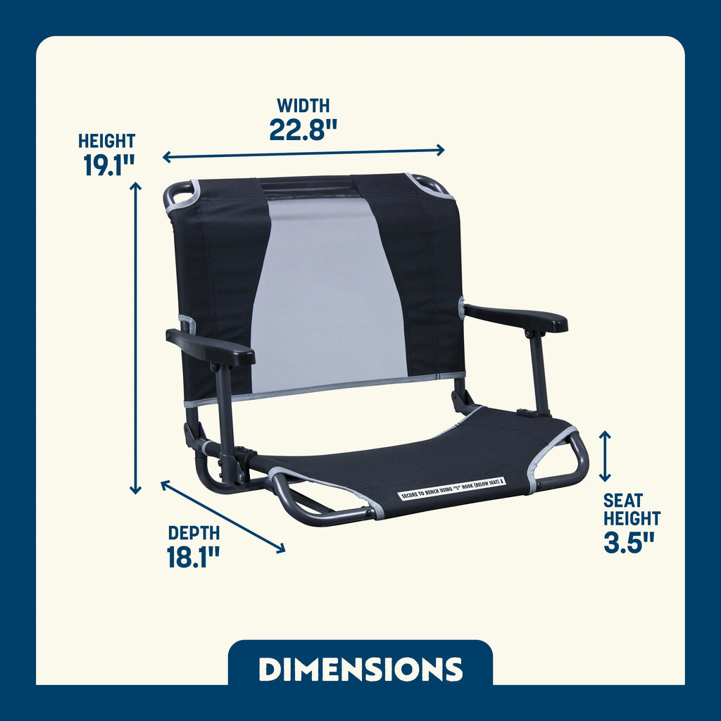 Big Comfort Stadium Chair with Armrests | Featured Outdoor Choice | Outlandridge 8967 Iq