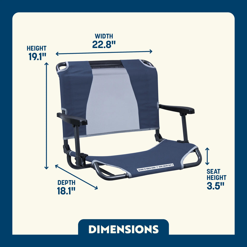 Big Comfort Stadium Chair with Armrests | Featured Outdoor Choice | Outlandridge 8967 Iq