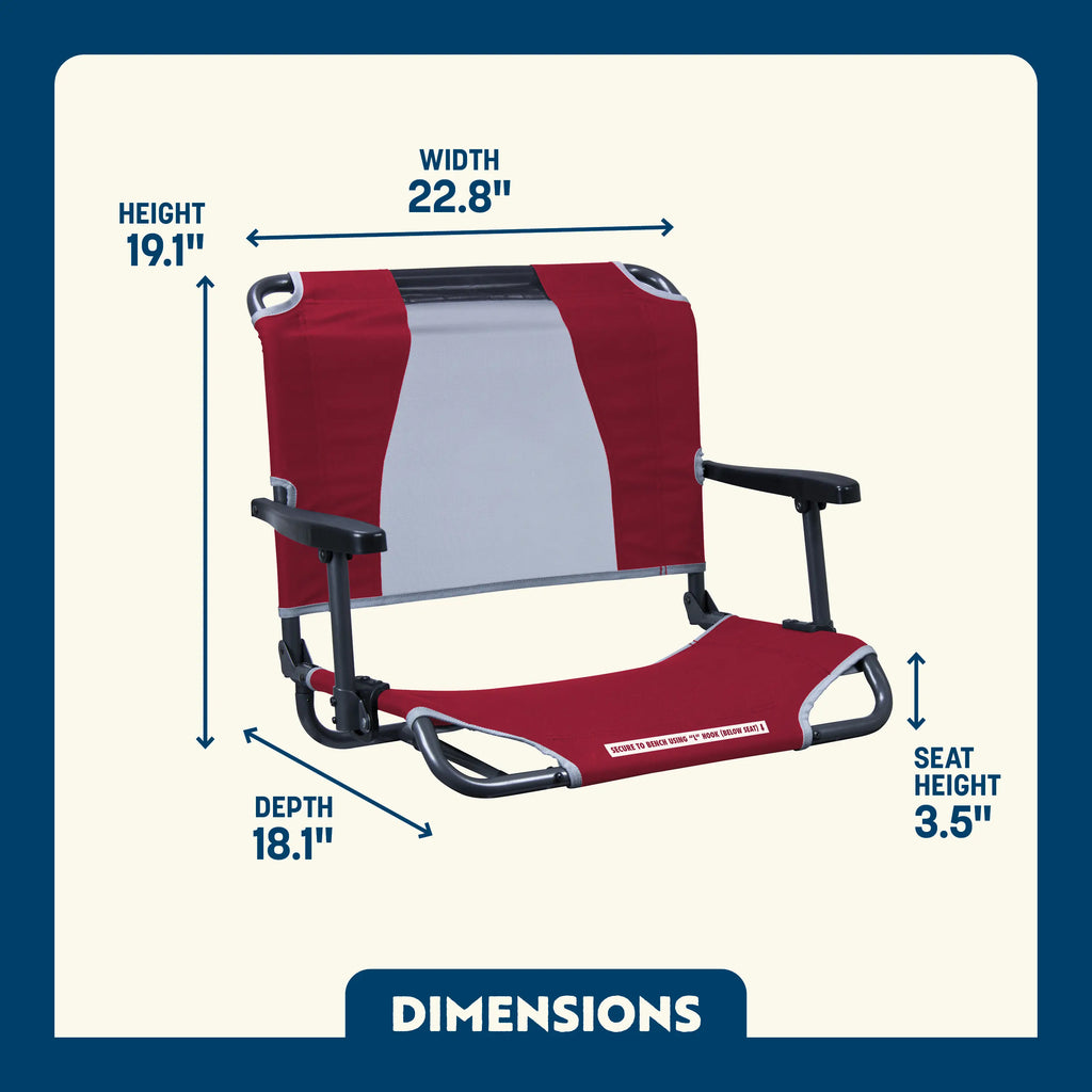 Big Comfort Stadium Chair with Armrests | Featured Outdoor Choice | Outlandridge 8967 Iq