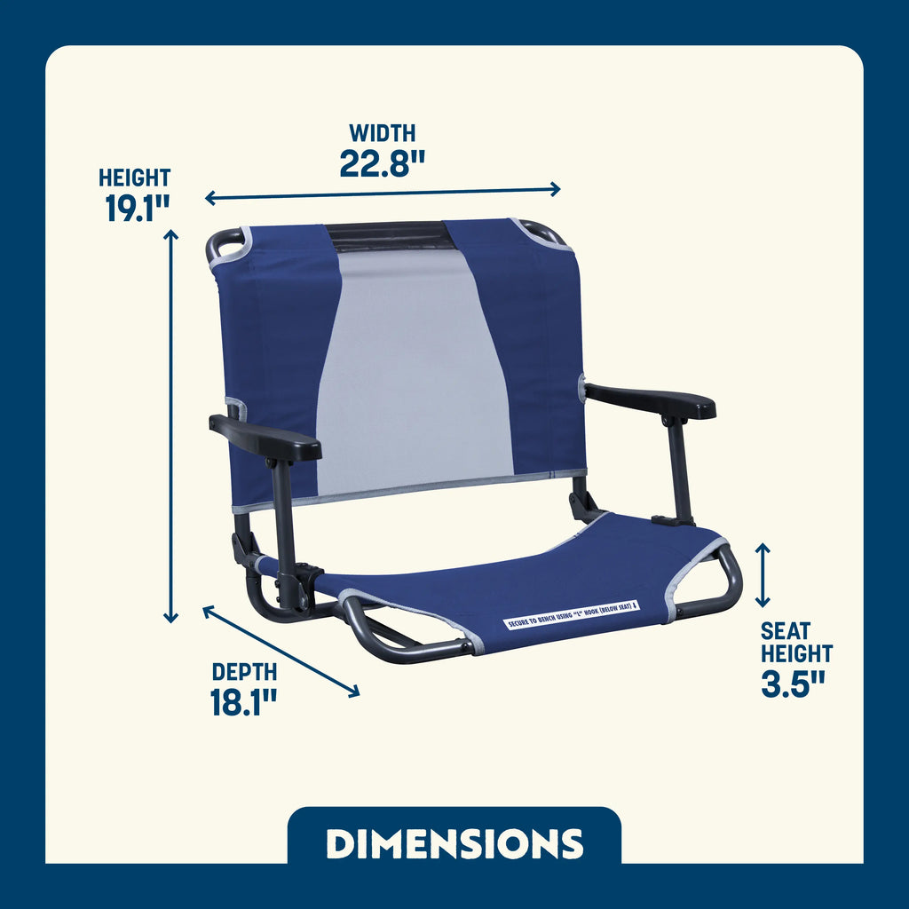 Big Comfort Stadium Chair with Armrests | Featured Outdoor Choice | Outlandridge 8967 Iq