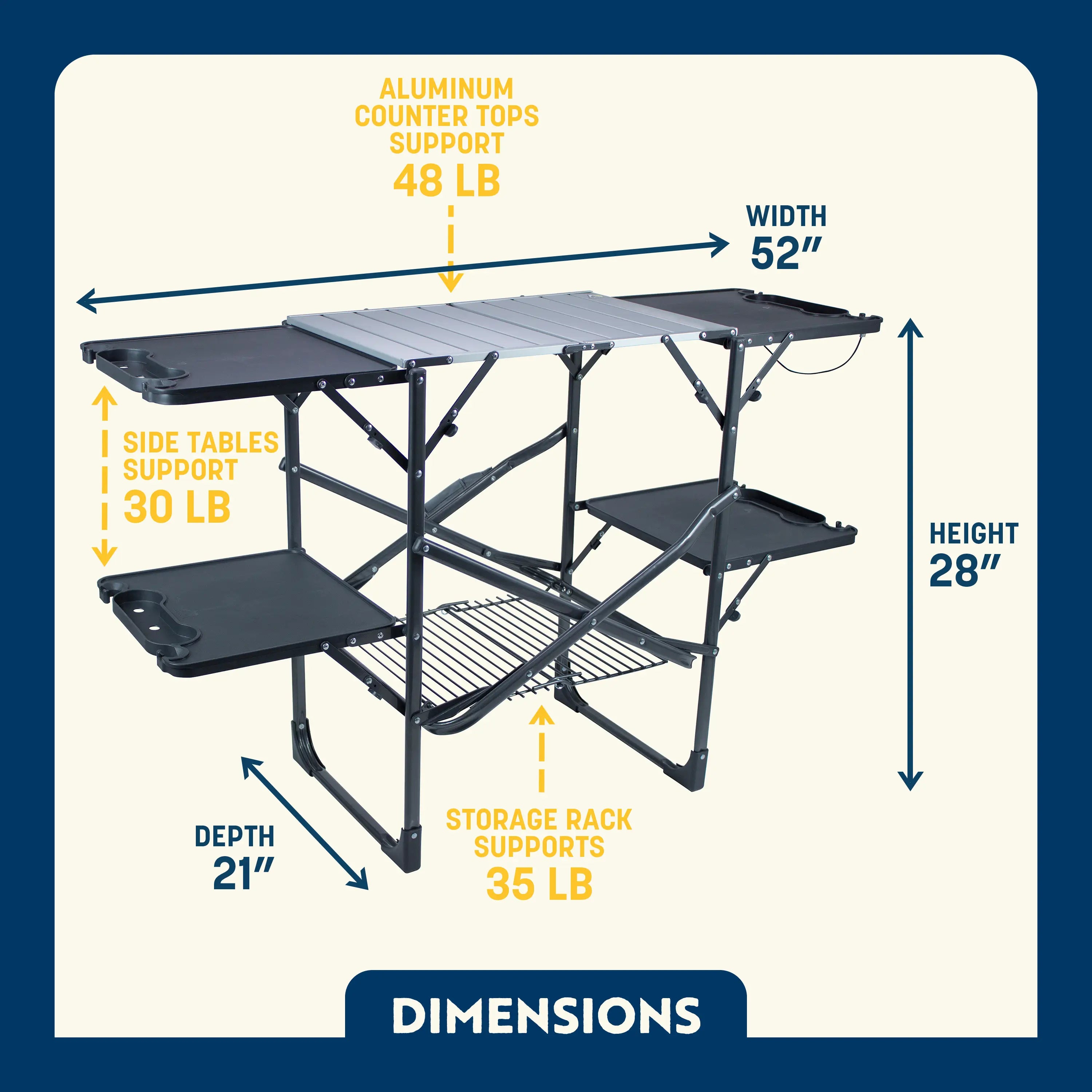 Slim-Fold Cook Station | Outdoor Essential | Outlandridge F46B 2w