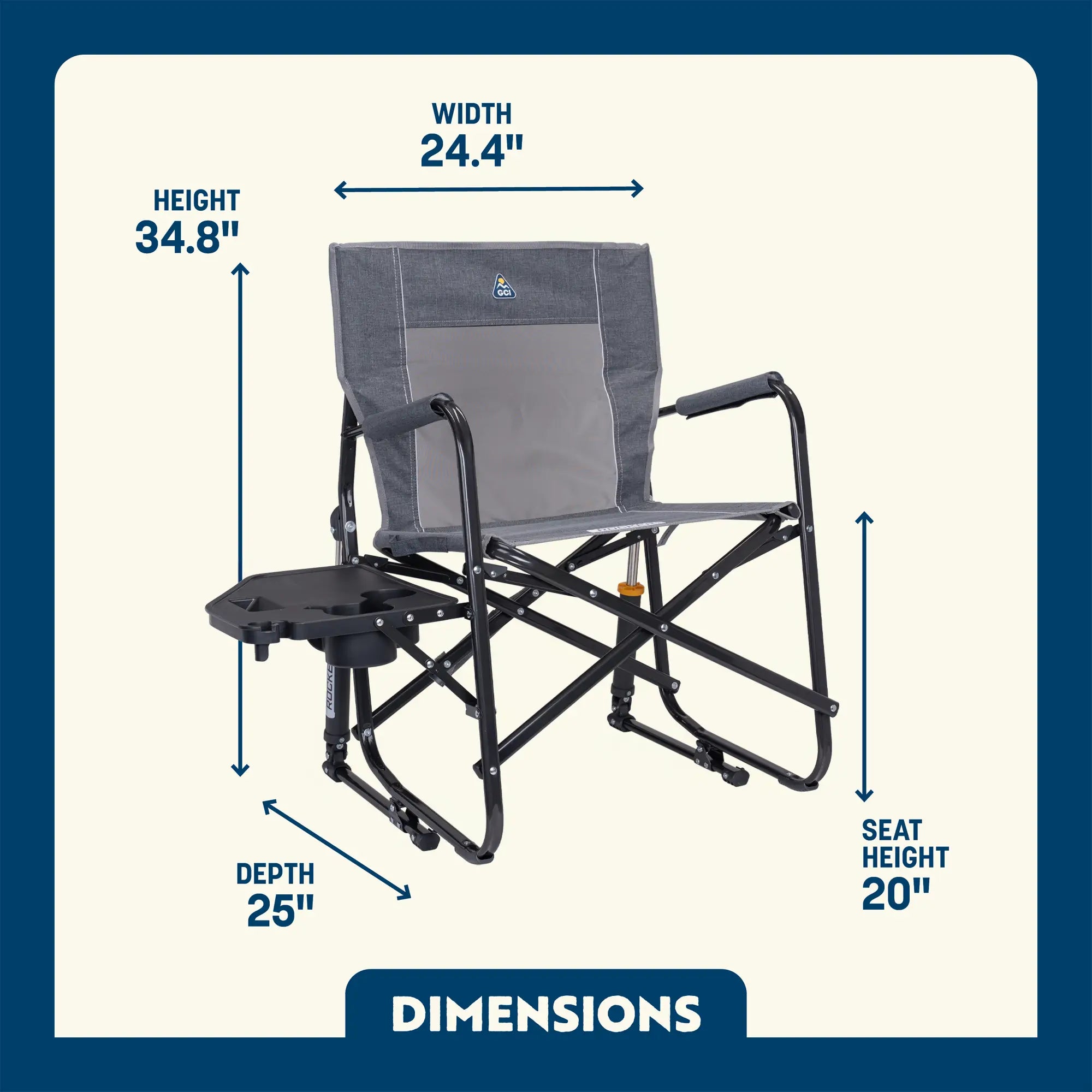 Freestyle Rocker with Side Table | Featured Outdoor Choice | Outlandridge B773 rD