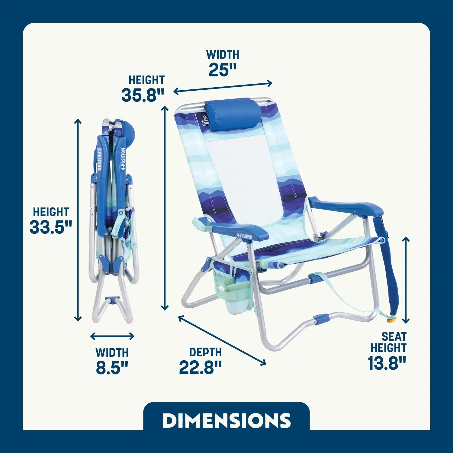 Bi-Fold Beach Chair | Featured Outdoor Choice | Outlandridge 6D3C B5