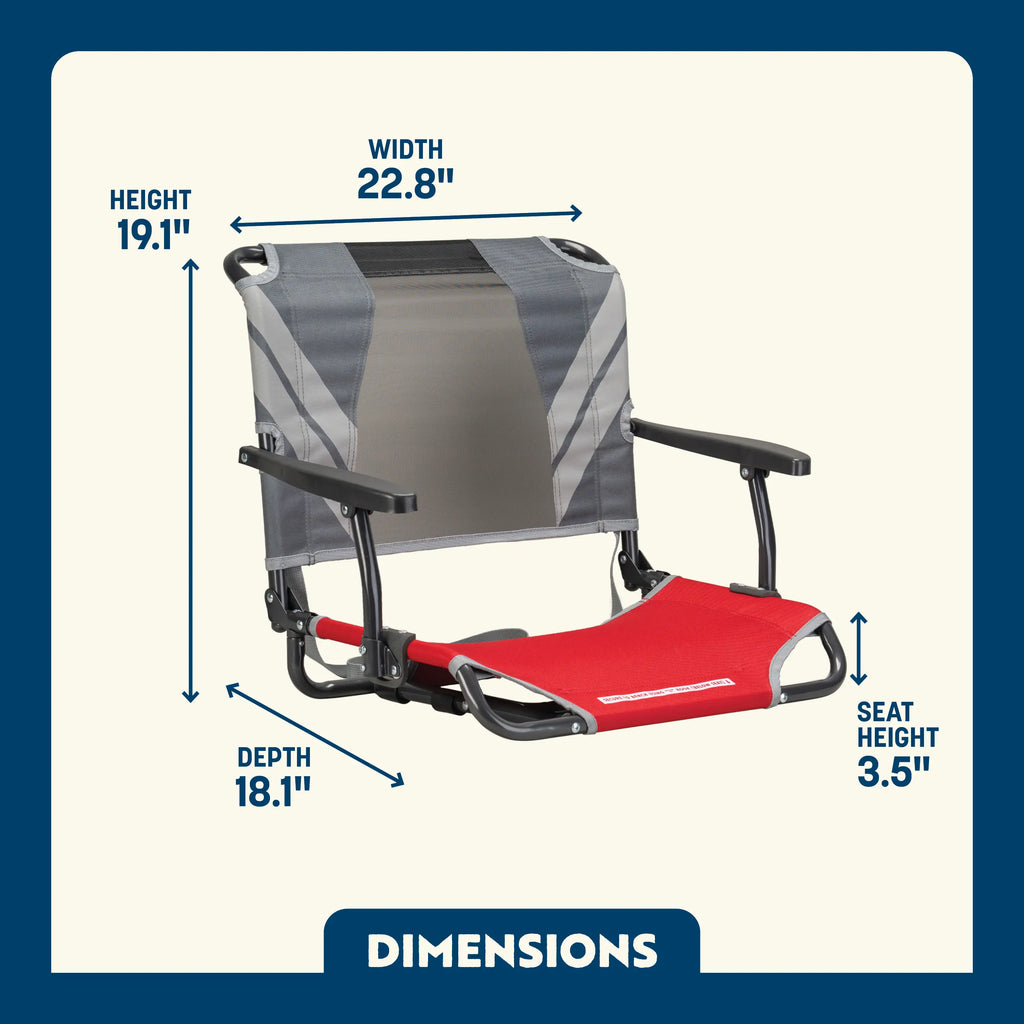 Big Comfort Stadium Chair with Armrests | Featured Outdoor Choice | Outlandridge 8967 Iq