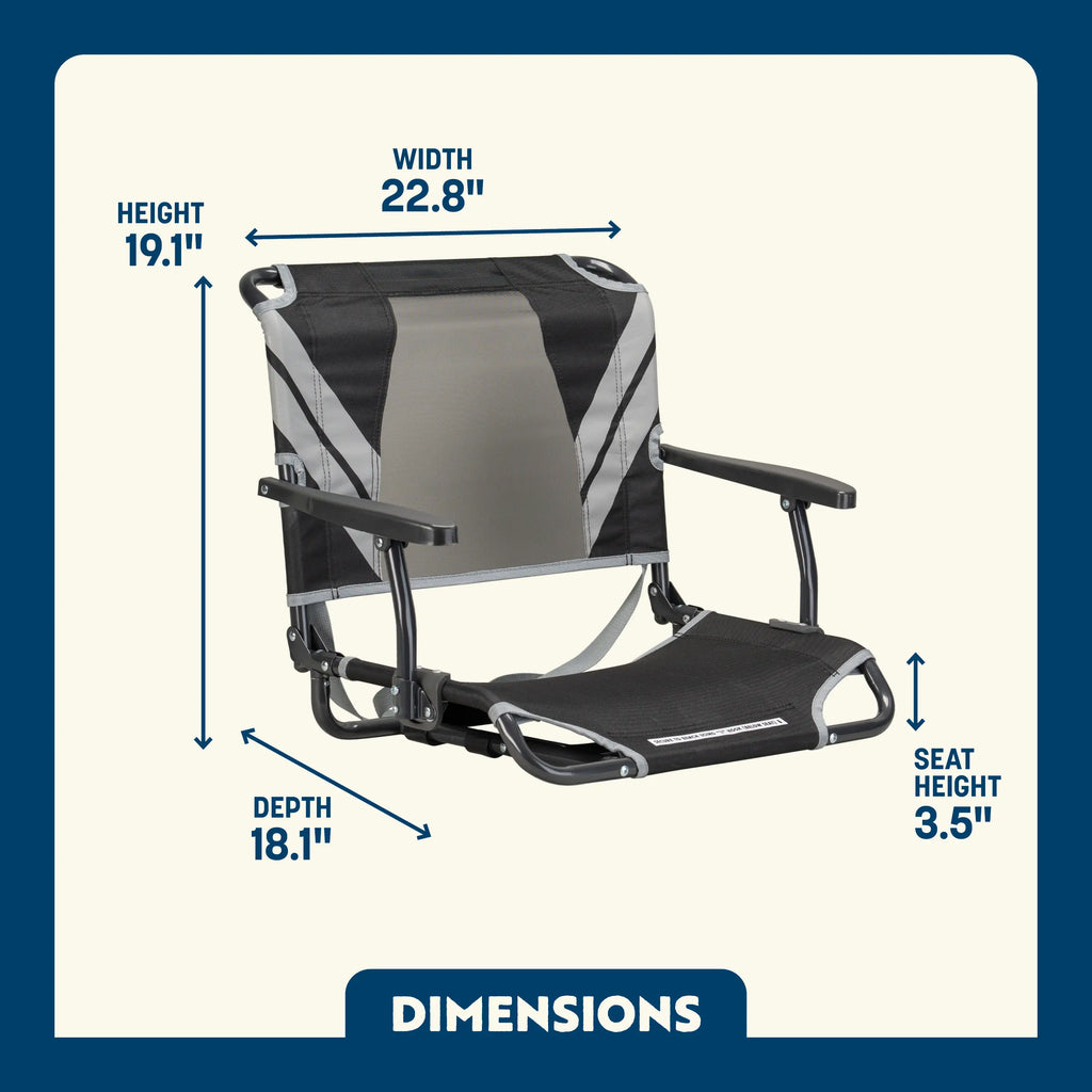 Big Comfort Stadium Chair with Armrests | Featured Outdoor Choice | Outlandridge 8967 Iq