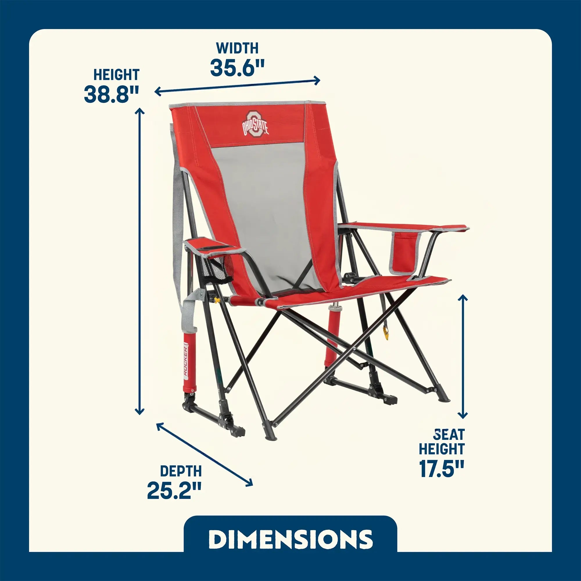 Comfort Pro Rocker - Ohio State Buckeyes | Featured Outdoor Choice | Outlandridge 3E0E Zu