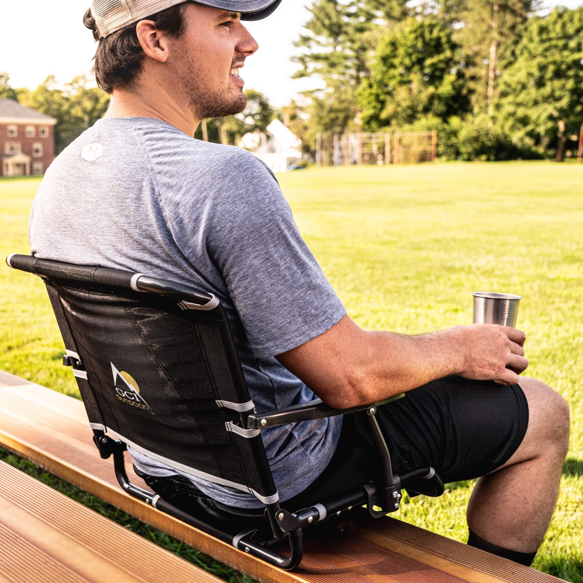 Big Comfort Stadium Chair with Armrests | Featured Outdoor Choice | Outlandridge 8967 Iq