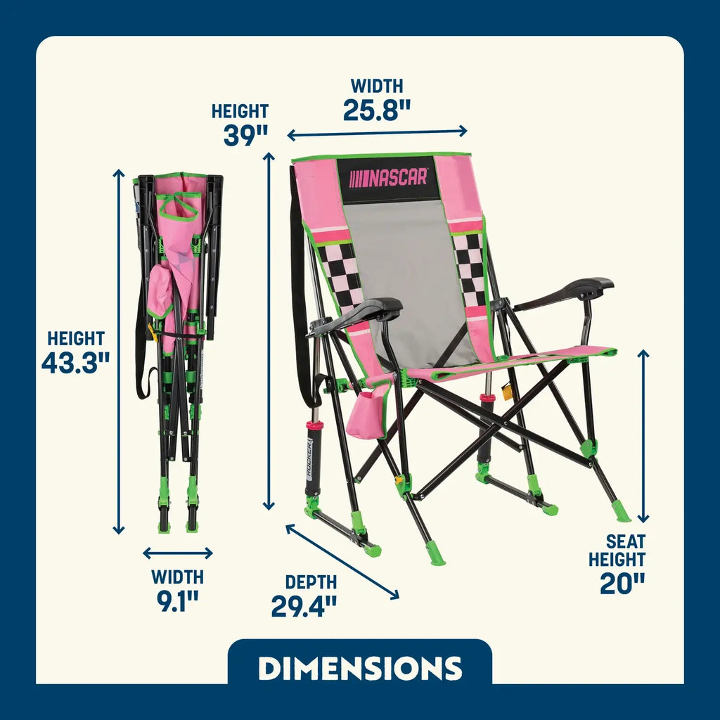 NASCAR RoadTrip Rocker - Pink | Featured Outdoor Choice | Outlandridge 579C xK