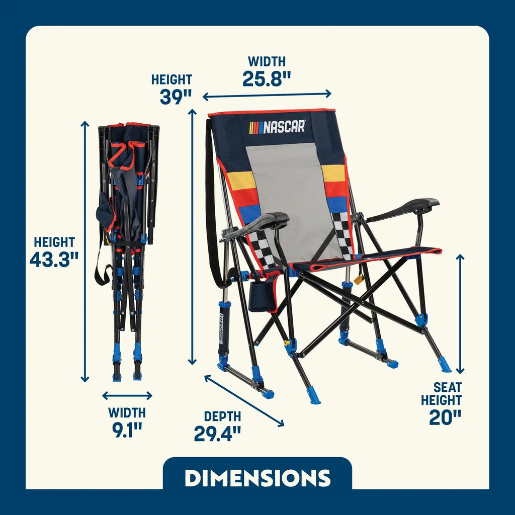 Roadtrip Rocker Bundle - NASCAR Blue | Featured Outdoor Choice | Outlandridge FDEA Ih