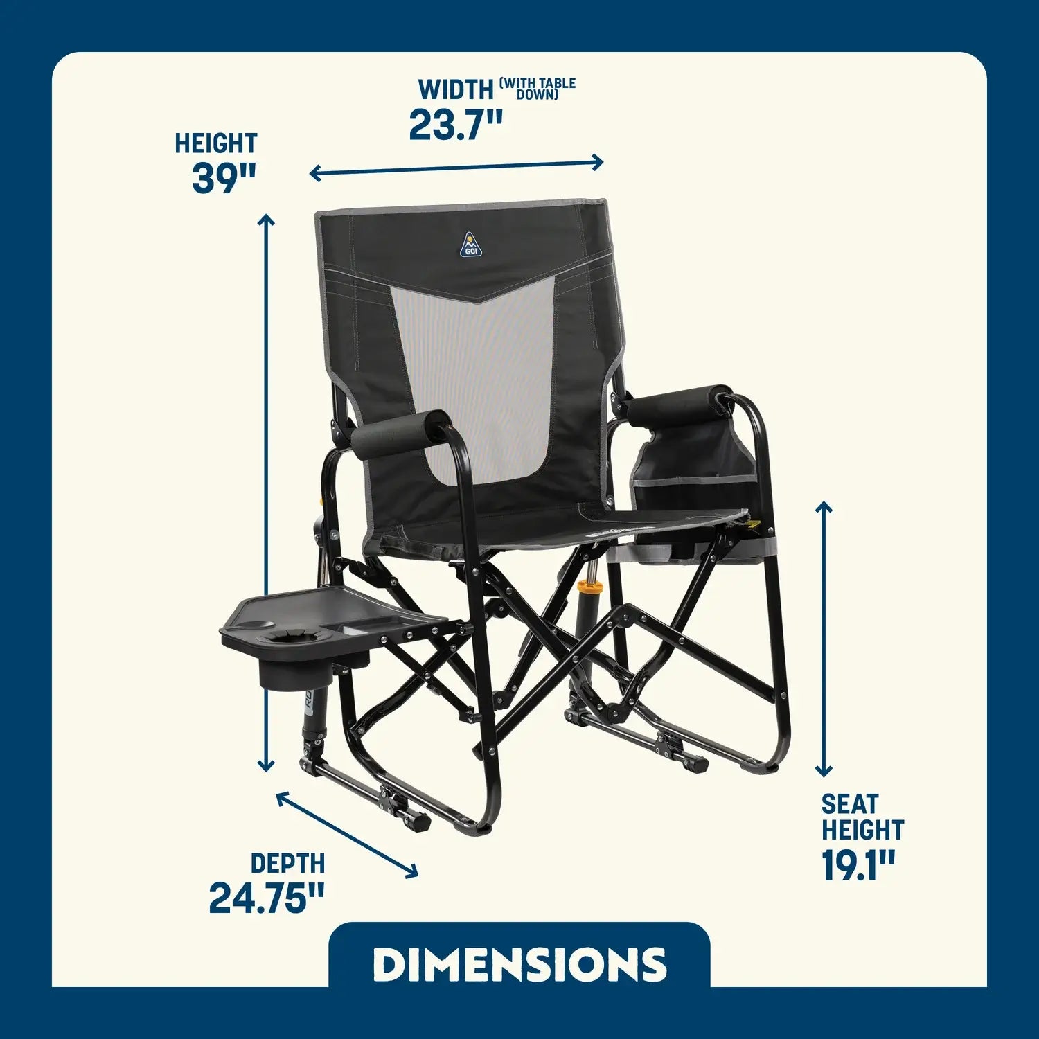 Stowaway Rocker with Side Table | Featured Outdoor Choice | Outlandridge 720F Bc