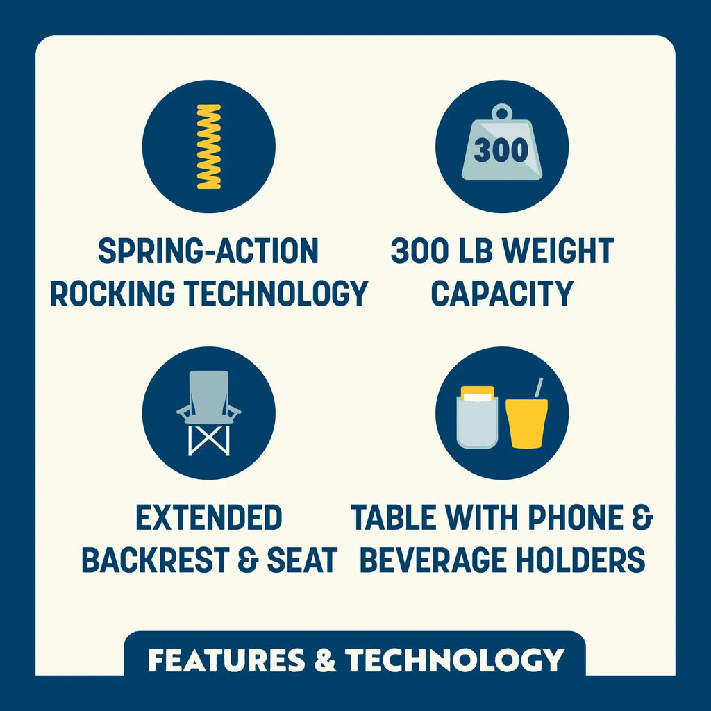 Stowaway Rocker with Side Table | Featured Outdoor Choice | Outlandridge 720F Bc